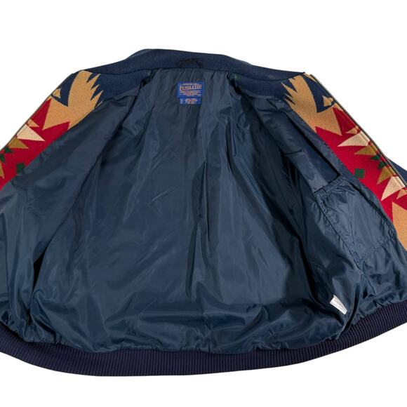 Pendleton High Grade Western Wear Mens 2XL Blue Southwest Zip Up Wool Jacket - Picture 11 of 15